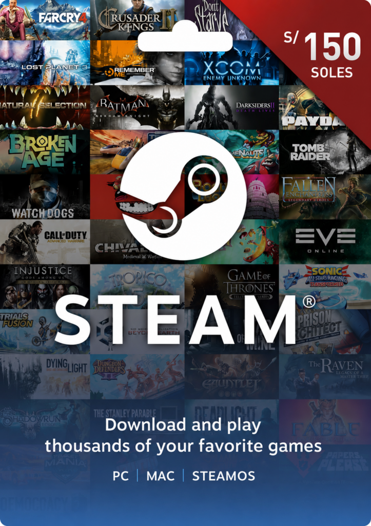 Steam Card – 150 Soles – PERU