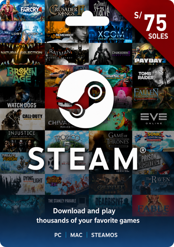 Steam Card – 075 Soles – PERU